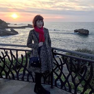 Leopard lined winter coat